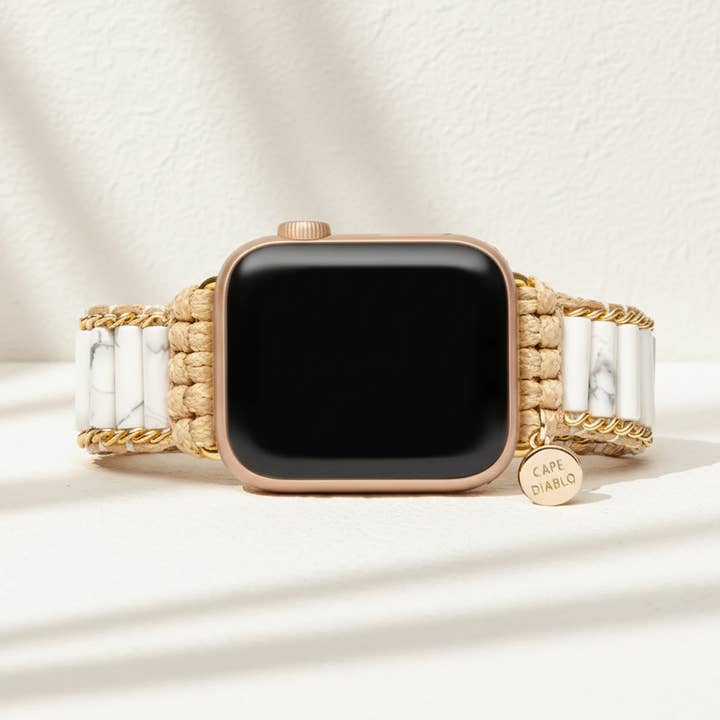 Heavenly Howlite Apple Watch Strap for wholesale by Cape Diablo