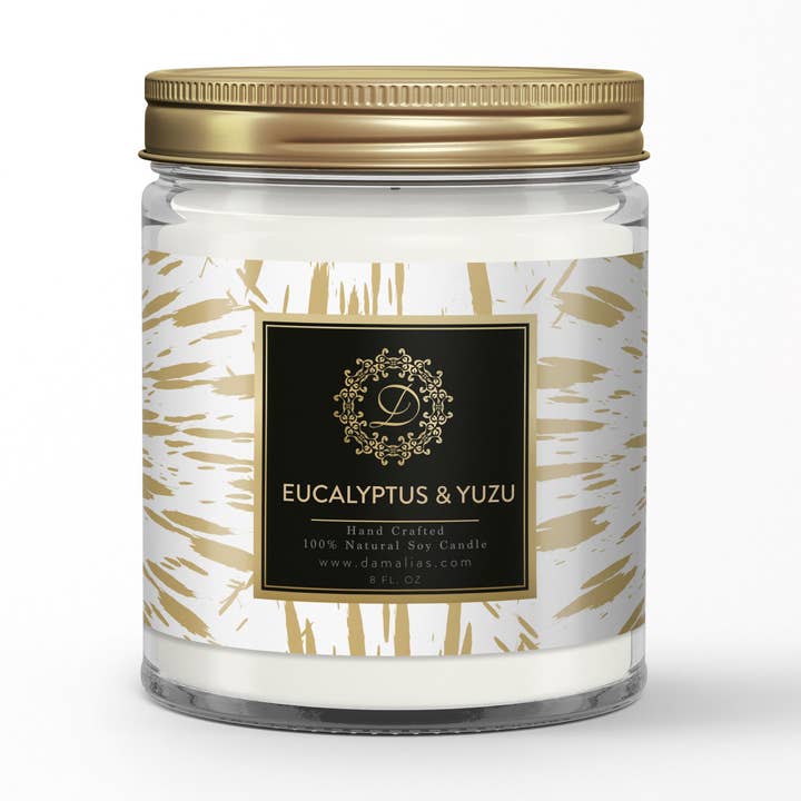 Cozy Nights 8oz. Scented Soy Candle for wholesale by Damalia's