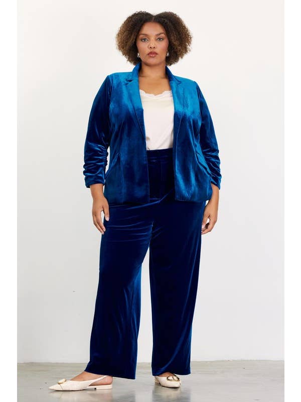 SKIES ARE BLUE – Engroshandel Bukser - Dame – Plus size fløjl bukser med lige pasform