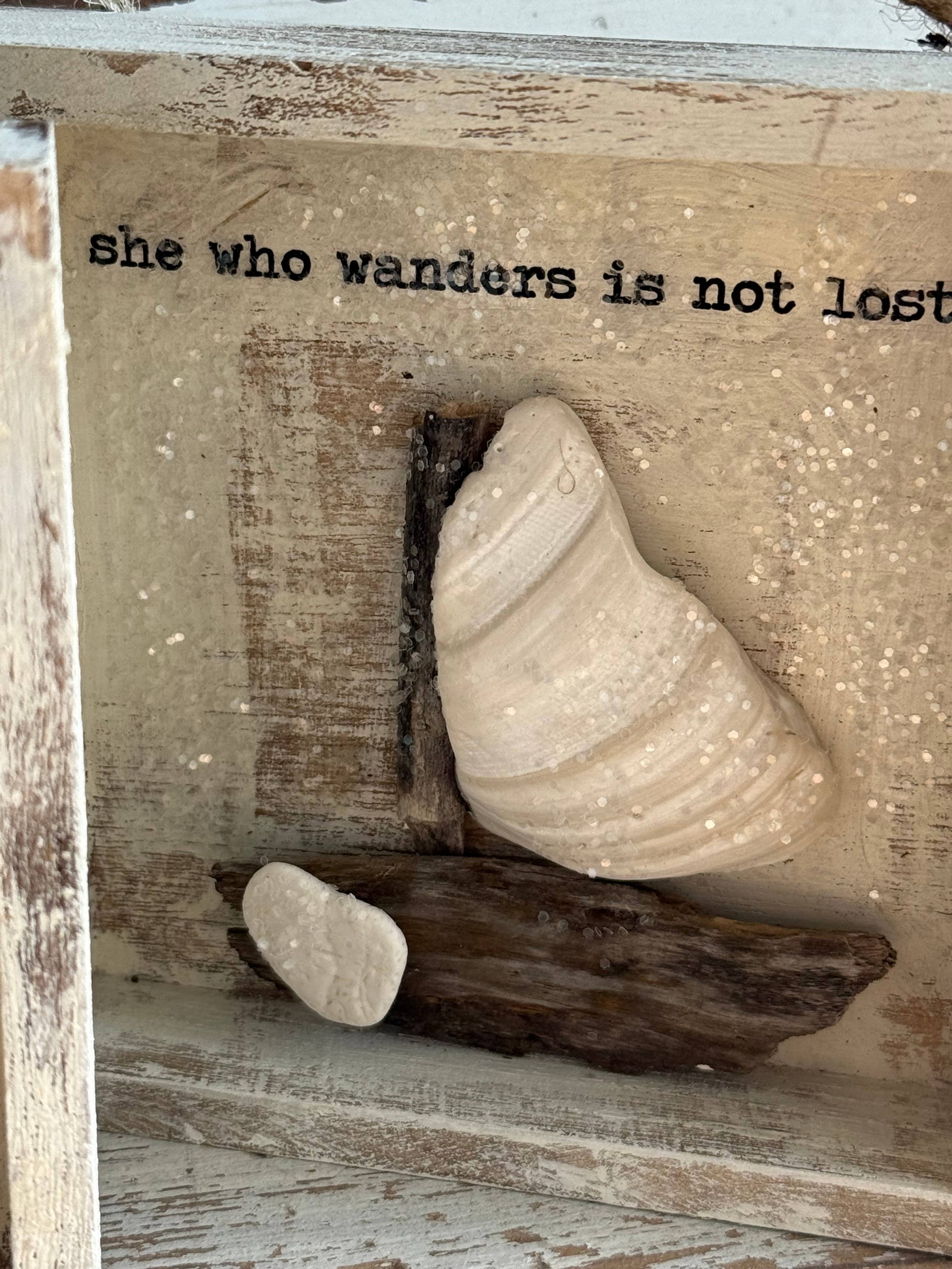 UnfiniSHEd - Wholesale Sign - Sailboat Shell Art, Beach Sign,Choose saying 11