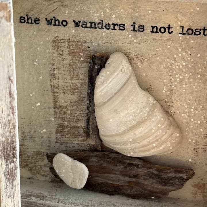 UnfiniSHEd - Wholesale Sign - Sailboat Shell Art, Beach Sign,Choose saying 11