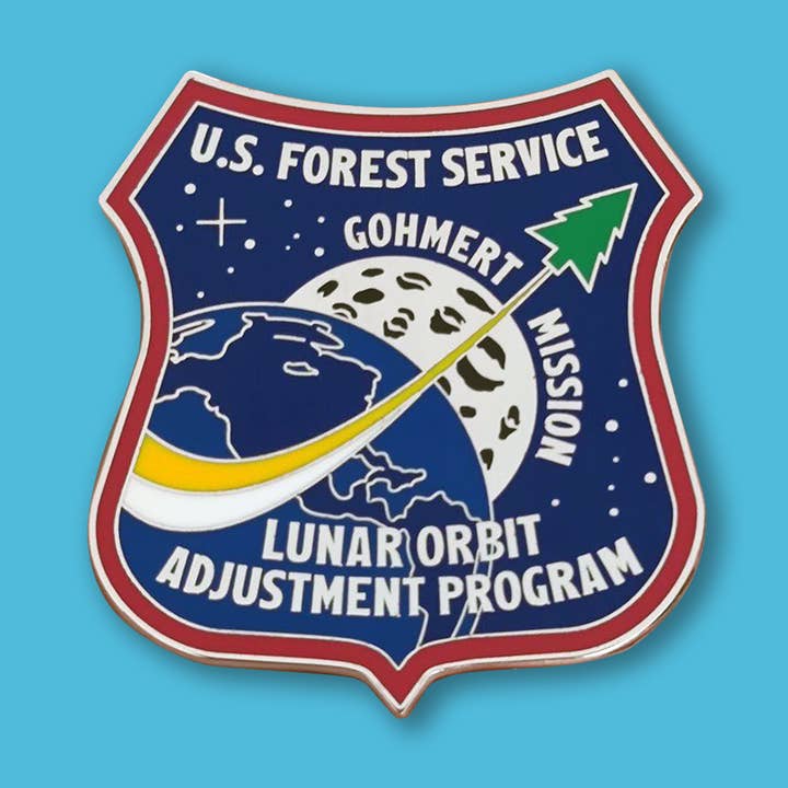 U.S. Forest Service Lunar Orbit Adjustment Program Pin for wholesale by Dissent Pins