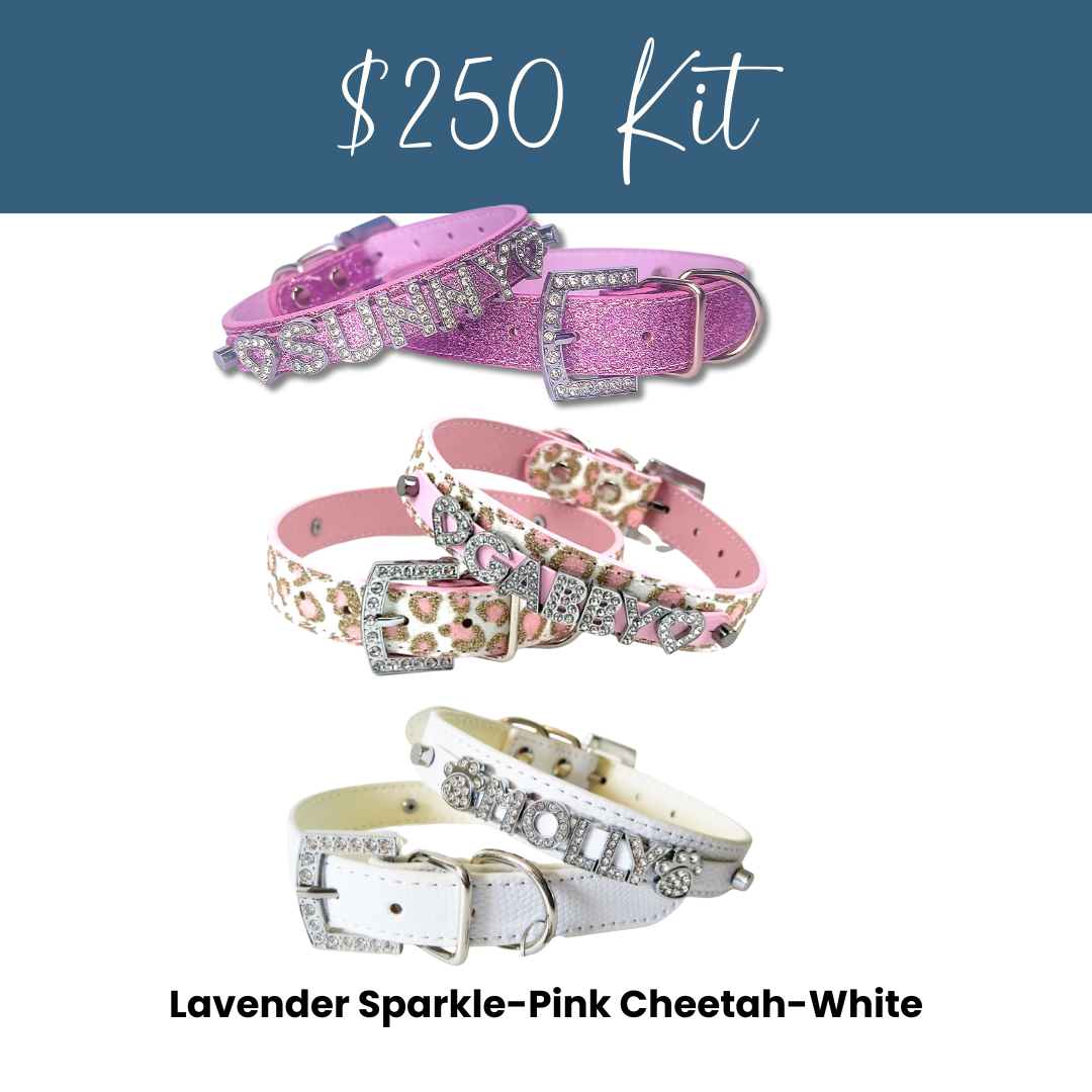 House of FurBaby - Wholesale Pet Collar - Cat/Dog - DIY Pet Collar Bar Kit: Silver Sparkle 280 Pieces $600 Value29