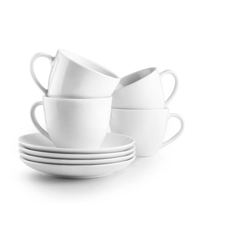 Ibili - Venta al por mayor Taza de café/té - Set 4 Tazas 310Ml+Platillos 16 Castilla - IBILI3