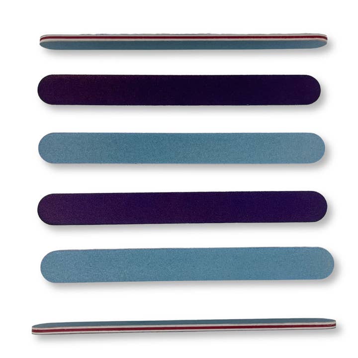 N13 Dual Grit Nail File 120/130 – Blue Foam Board (24 ct) for wholesale by Rucci Professional