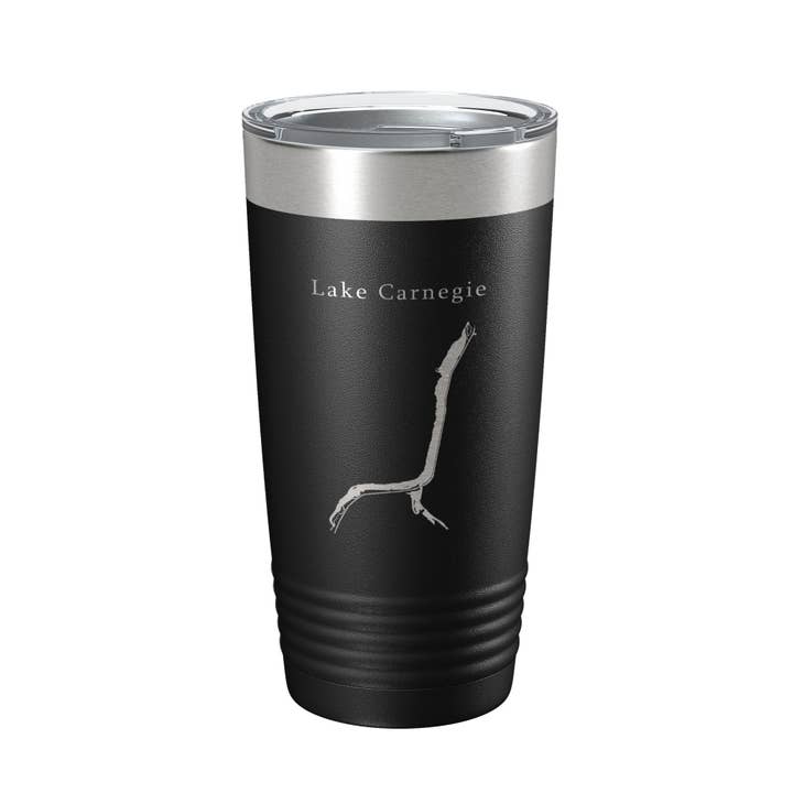Lake Carnegie Map Tumbler Travel Mug Insulated Laser Engraved Coffee Cup Princeton New Jersey 20 oz for wholesale by CarveBright