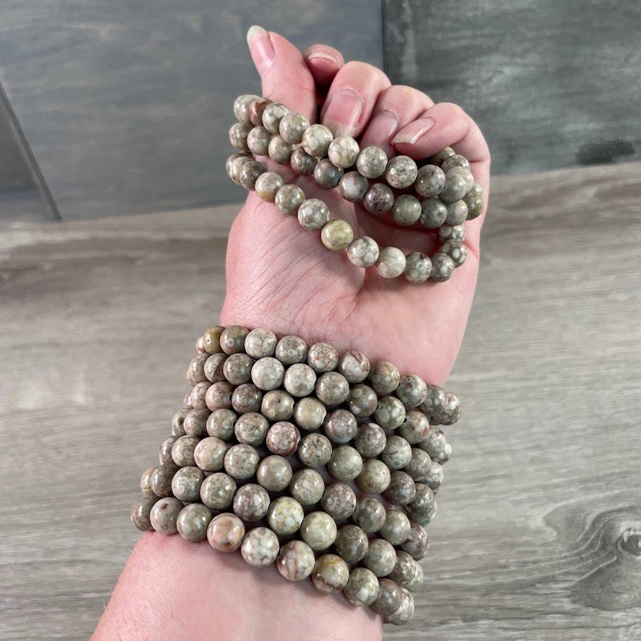 Keystone Crystals - Wholesale Beaded Bracelet - 8mm Round Gemstone Beaded Bracelets – Assorted Crystals Bulk16