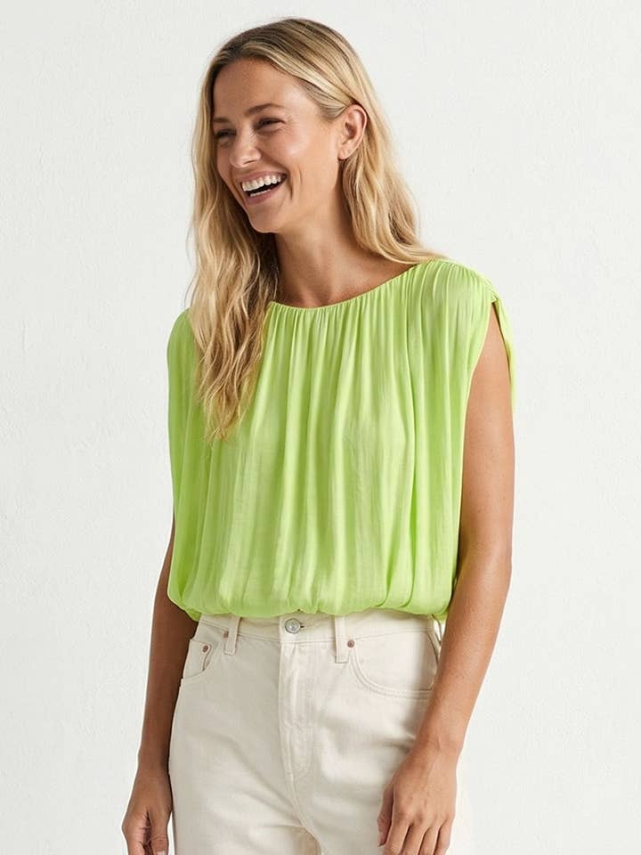 Blouse bulle à drapé grec pour la vente par Naked Zebra