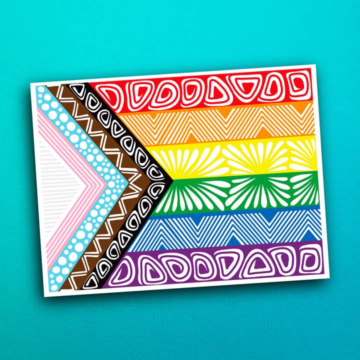 Progress Pride Flag Sticker (WATERPROOF) for wholesale by Zenspire Designs