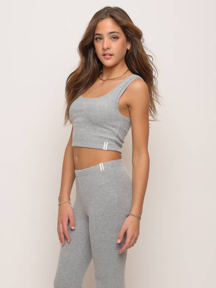 Hacci Ribbed Tank for wholesale by KAVEAH