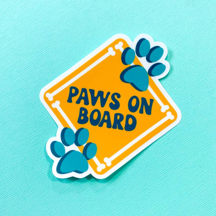 Chelzart - Wholesale Sticker - Paws On Board Sticker | Dog Mom Decal3