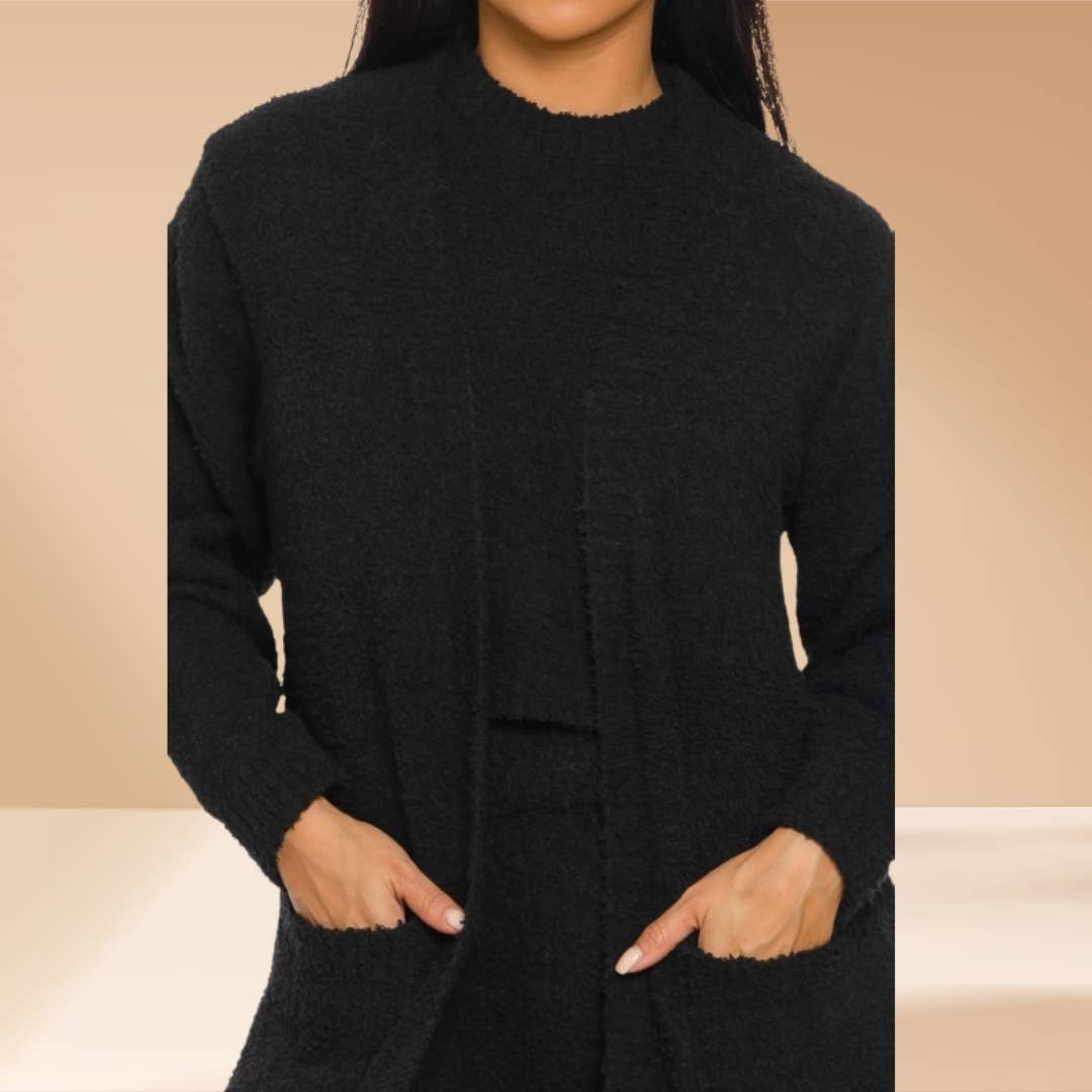 Celystrends - Vente Ensemble de vêtements d'intérieur – femme - Ensemble de 3 pièces Ensemble de détente douillet Teddy comme Skim23