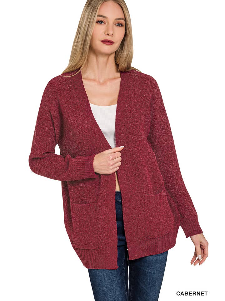 42POPS – Cardigan - Mulher por atacado – ...SI-25153 Cardigan Aberto à Frente Melange14