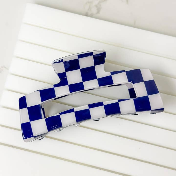 Prep Obsessed Wholesale - Wholesale Hair Clip - Women's - Game Day Checkered Claw Clips