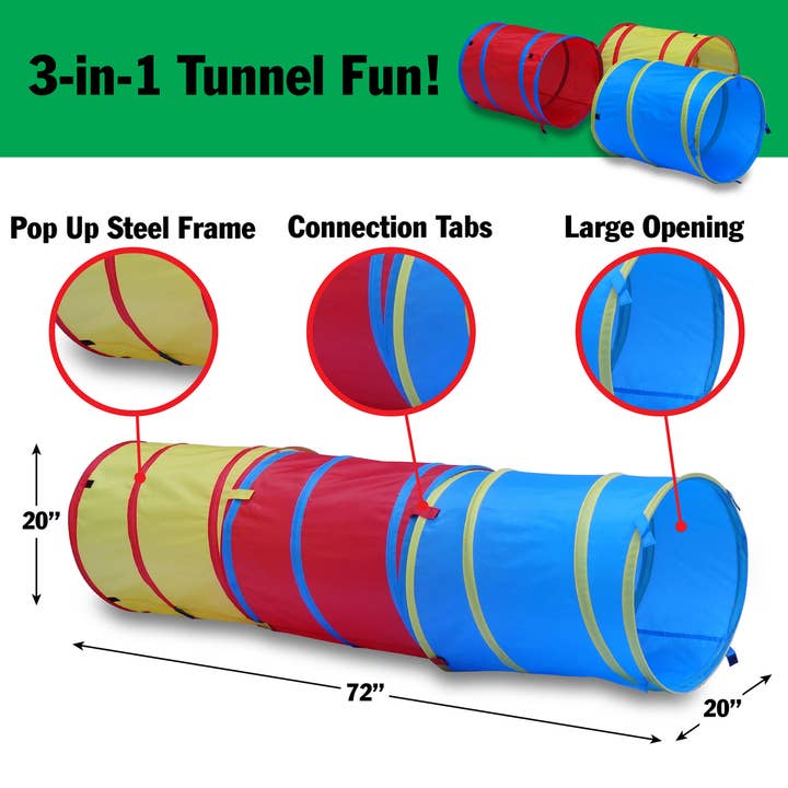 GigaTent - Vendita all'ingrosso Tenda - Bambini - Tubo divertente 3 in 1 per gioco a tunnel2