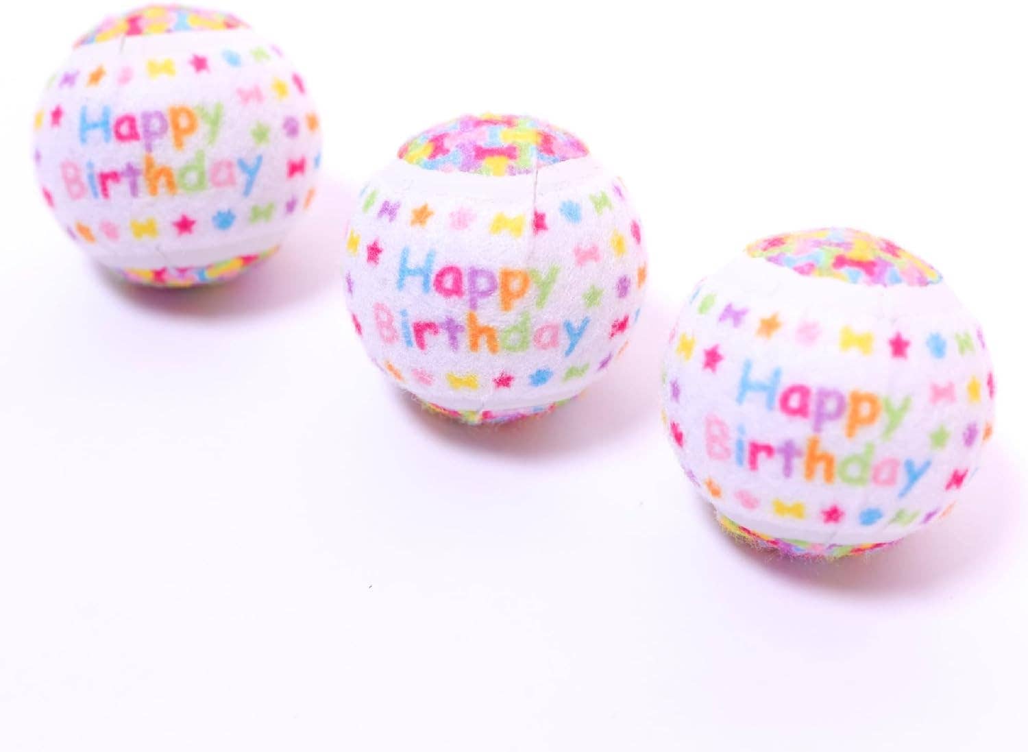 PetLondon – wholesale Pet fetch ball – Dog – Happy Birthday Dog Tennis Ball Trio4