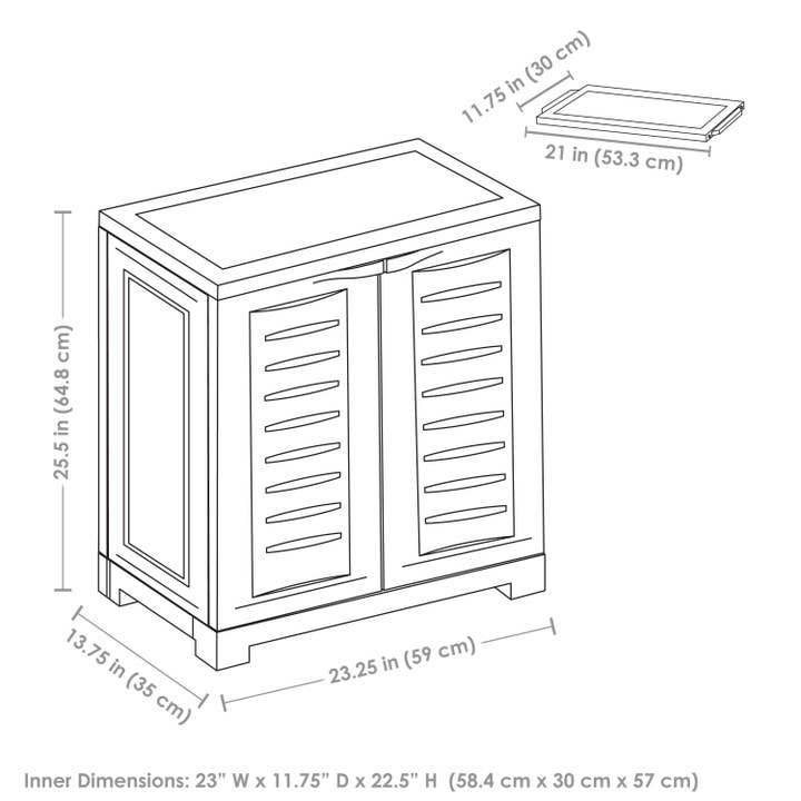 Sunnydaze Decor - Vente Armoire - Armoire de rangement robuste avec étagère ajustable - gris