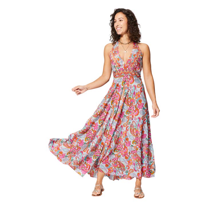 VESTIDO LARGO DE VERANO SIN MANGAS MAXIPA0644L para venta al por mayor de Ipanima