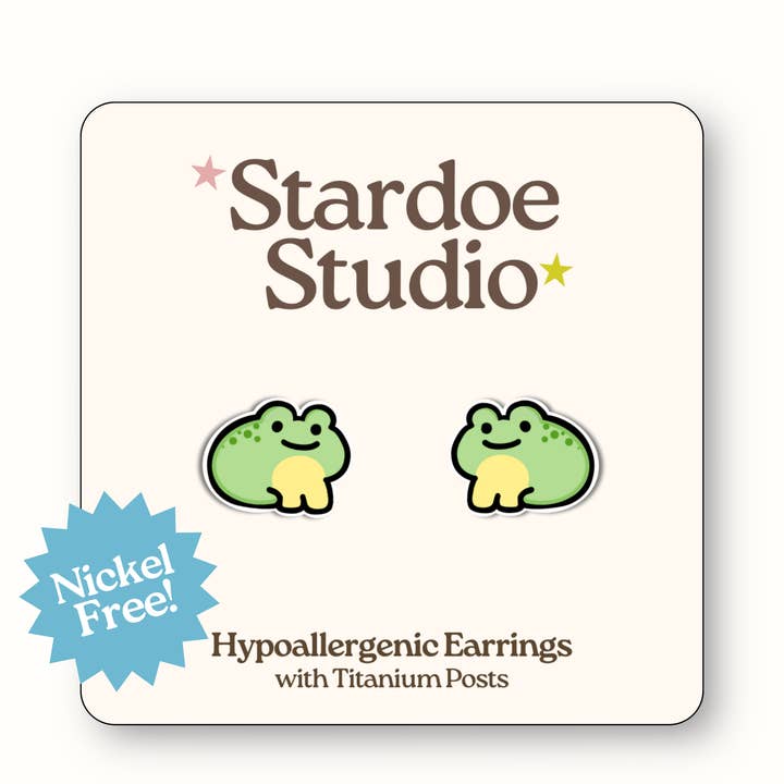 Frog Earrings for wholesale by Stardoe Studio