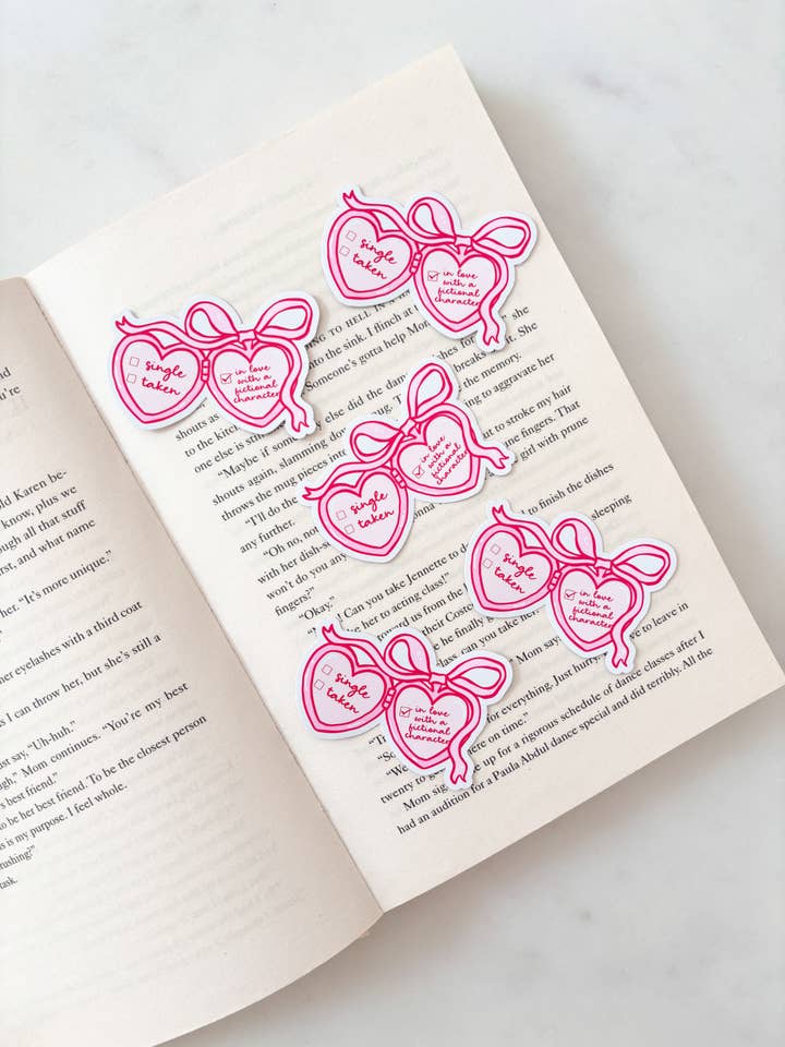 Coquette Bow Locket Sticker | In Love With Fictional Characters for wholesale by Fleurs on Sunday
