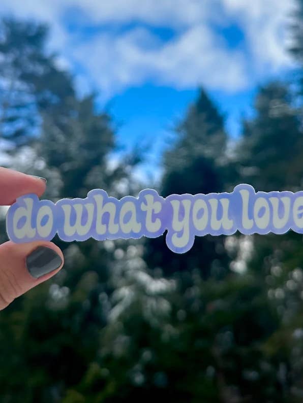 Do What You Love Vinyl Sticker | Purple, Weatherproof for wholesale by Lex Vize Creative Co.