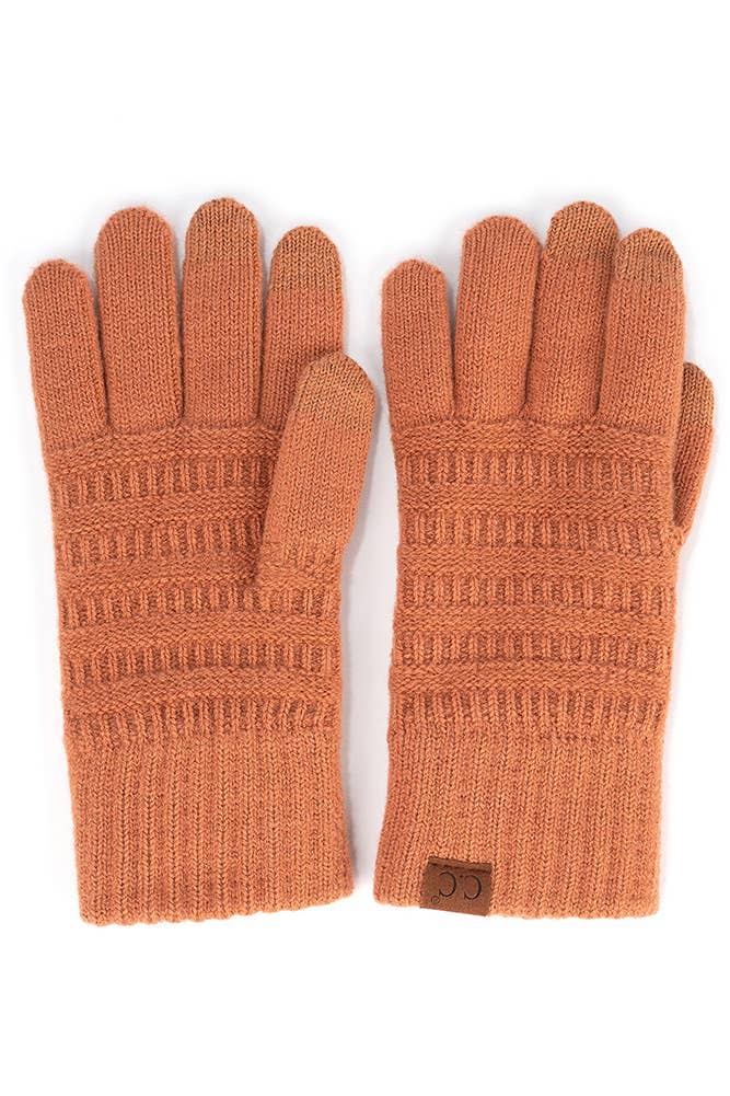 Hana - Vendita all'ingrosso Guanti - Donna - Guanto in maglia a coste tinta unita C.C12