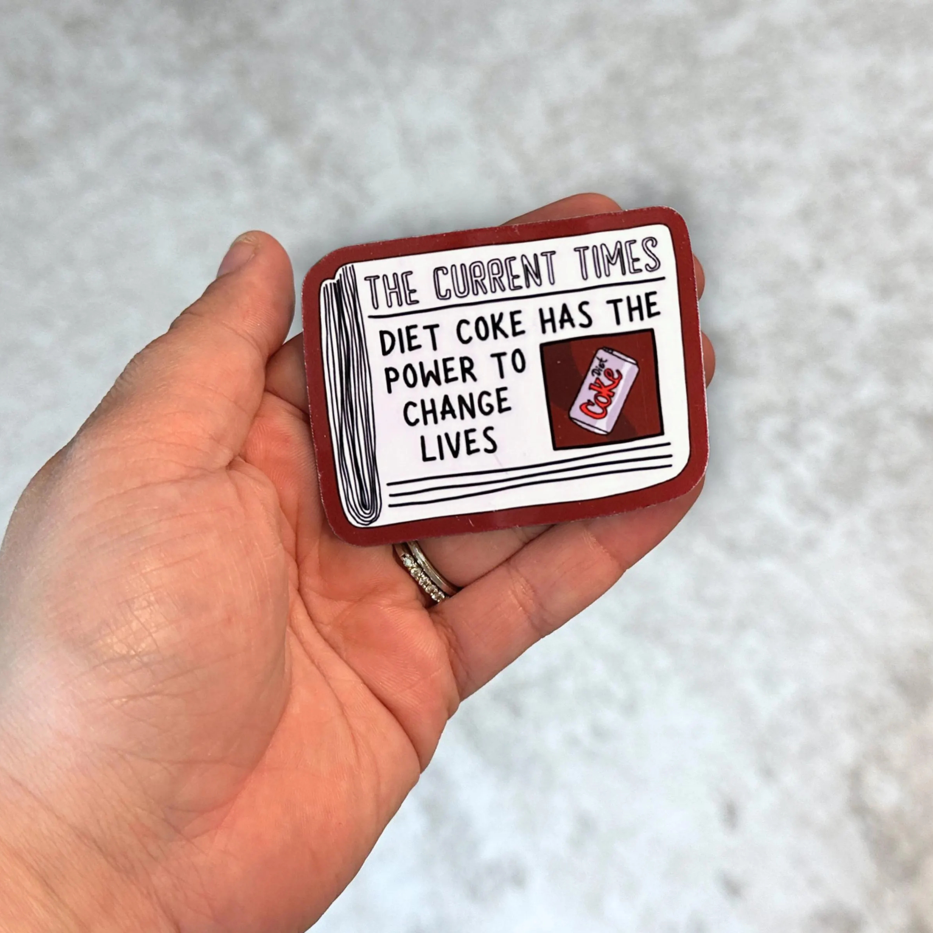 Olive Street Collective - Wholesale Sticker - Diet Coke Newspaper Sticker2