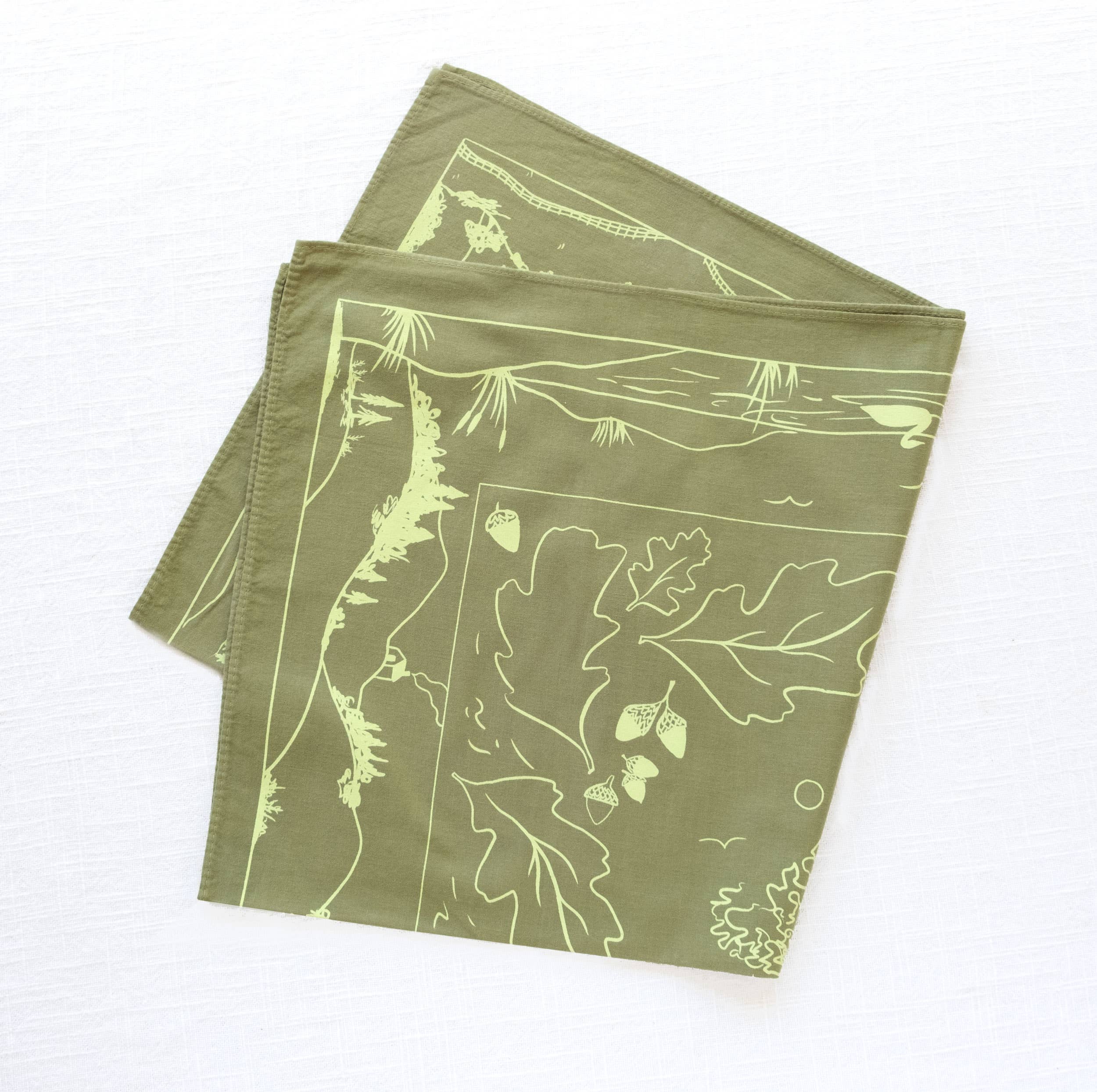 Elana Gabrielle - Wholesale Bandana - Unisex - Oaks Bandana - Screenprinted Adventure Nature-Inspired Gift4