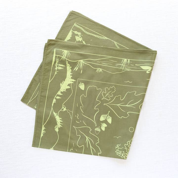 Elana Gabrielle - Wholesale Bandana - Unisex - Oaks Bandana - Screenprinted Adventure Nature-Inspired Gift4