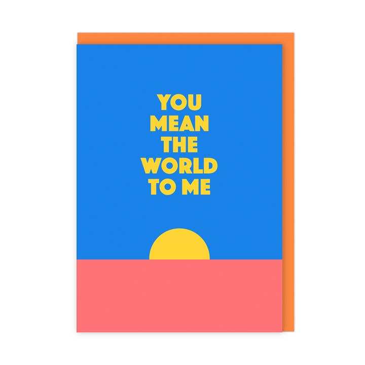 LoveLossDiscoballs – wholesale Love card – You Mean The World To Me | Heartfelt Bright Sunset Love Card0