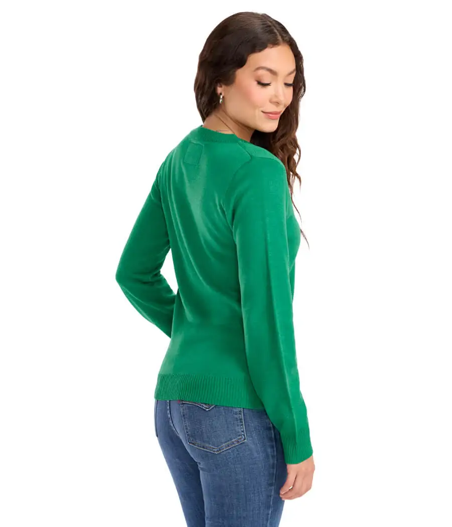 Tipsy Elves - Wholesale Cardigan - Women's - Clover Women's St. Patrick's Day Varsity Cardigan Sweater2