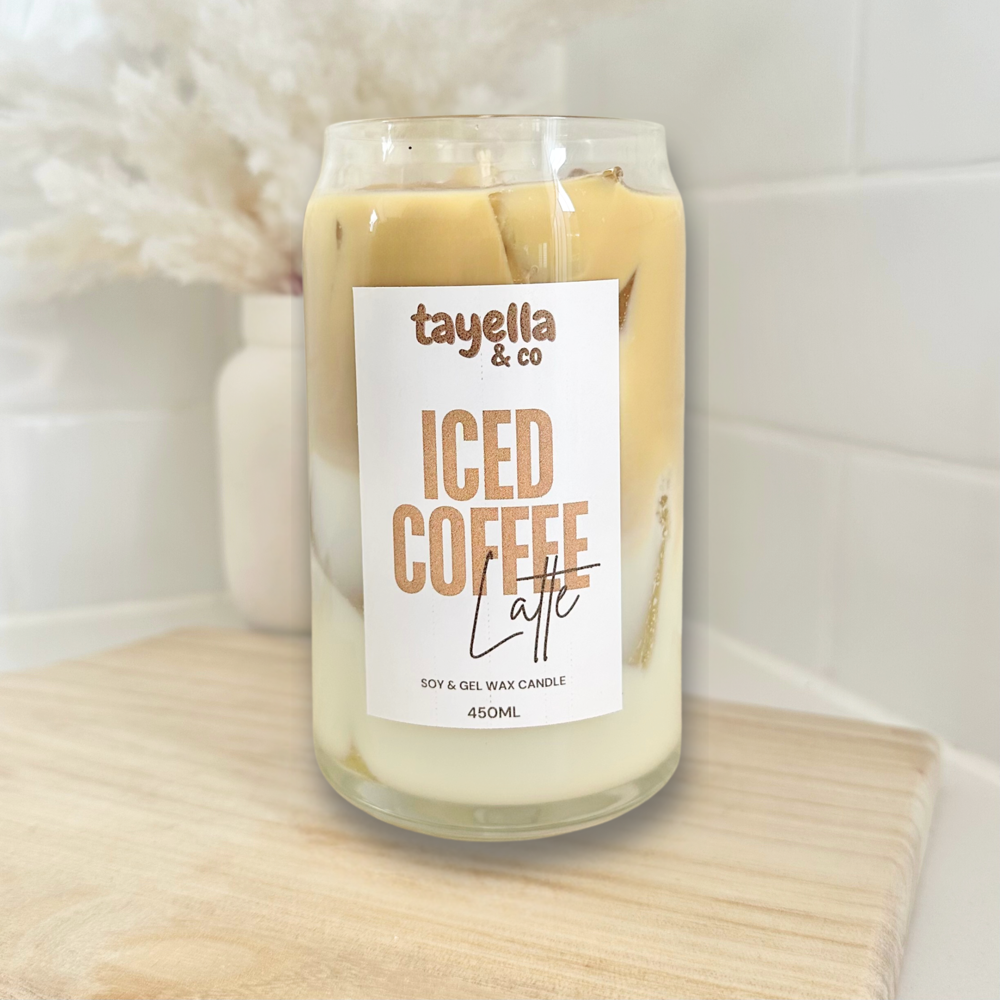 Tayella & Co - Wholesale Jar/filled candle - Iced Coffee Latte Candle1