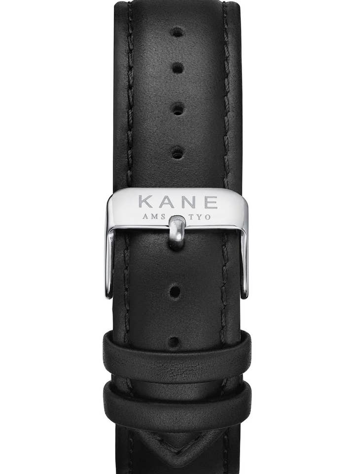 Cinturino classico in pelle nera (argento) per la vendita all'ingrosso da parte di KANE