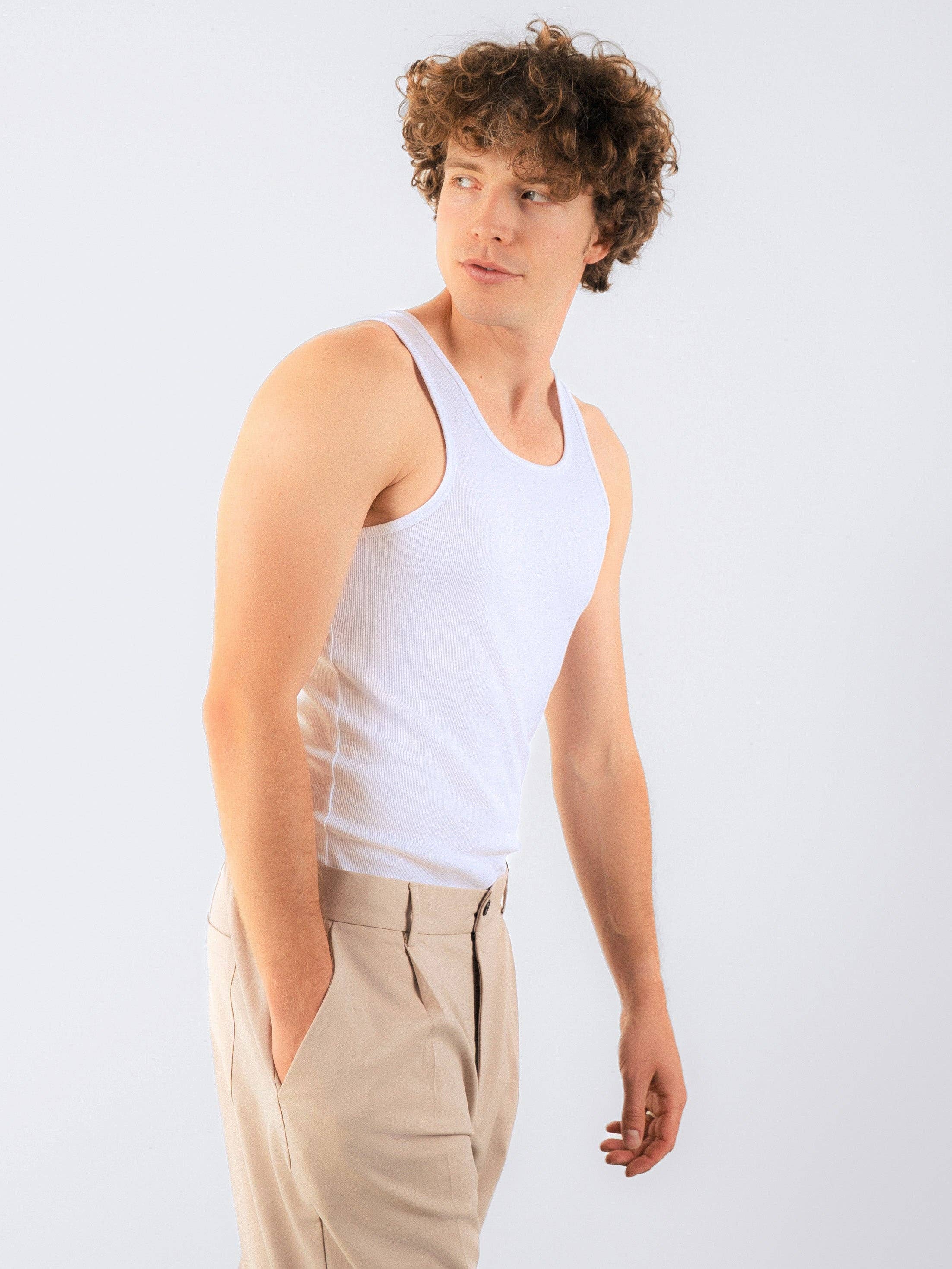 Honest Basics – wholesale Tank top – Men's – Ribbed Tank Top6