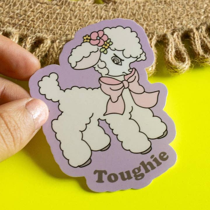 Autocollant en vinyle Toughie Lamb pour la vente par Doctor Scribble