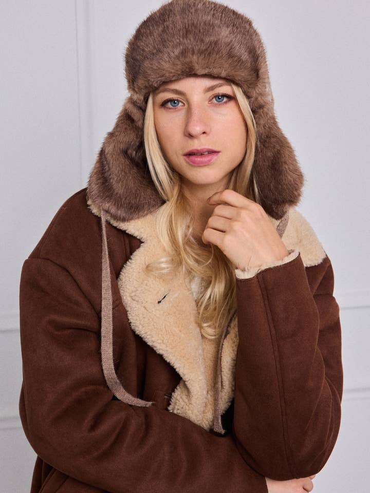 Wool Earflap Beanie MJ218SD for wholesale by BYREN | ÉLINE L'ATELIER