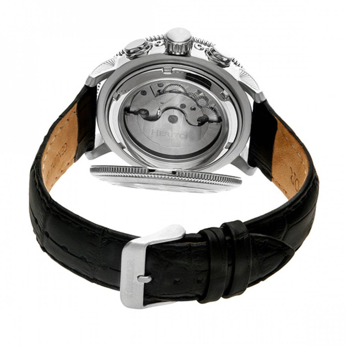 Heritor Automatic - Vente Montre – homme - Montre automatique Heritor Aura semi-squelettique avec bracelet en cuir4