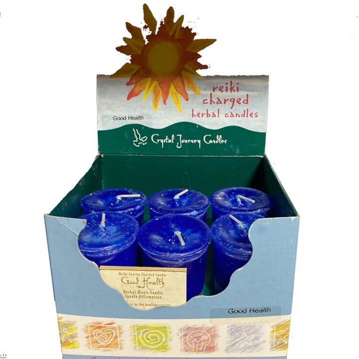 Boîte de 18 Bougies Votives Bonne Santé pour la vente par Quanta Distribution Inc