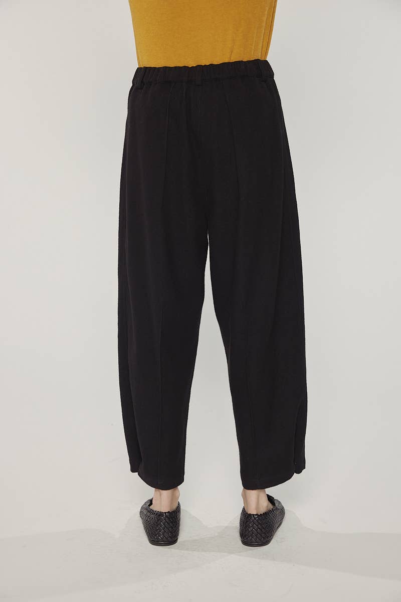 Black Wool blend pintuck pants for wholesale on Faire8