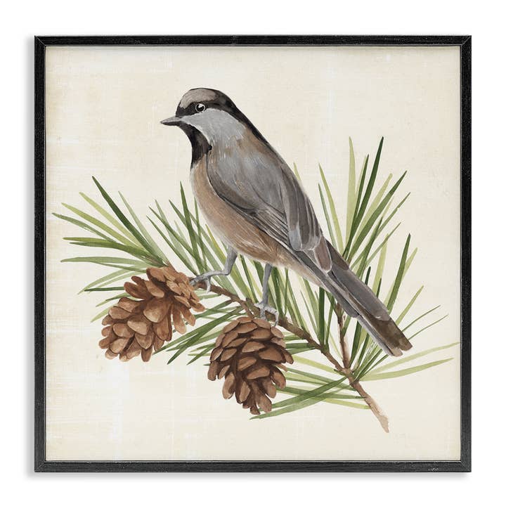 Stupell Industries - Wholesale Wall Sign - Bird on Pine Tree - Framed Wall Art