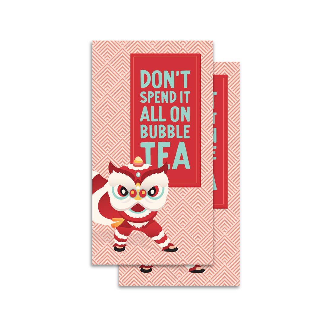 I'll Know It When I See It - Wholesale Envelopes - Don't spend it all on bubble tea lunar new year red envelope3