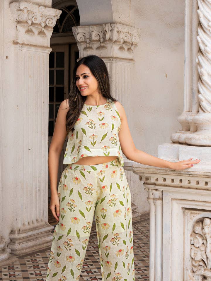 CHAVVI PREMIUM LINEN CO-ORD SET for wholesale by House of Amaya