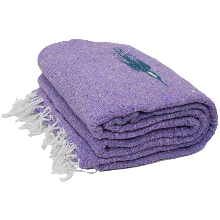 West Path - Wholesale Yoga Blanket - Violet Thunderbird Baja Yoga Blanket