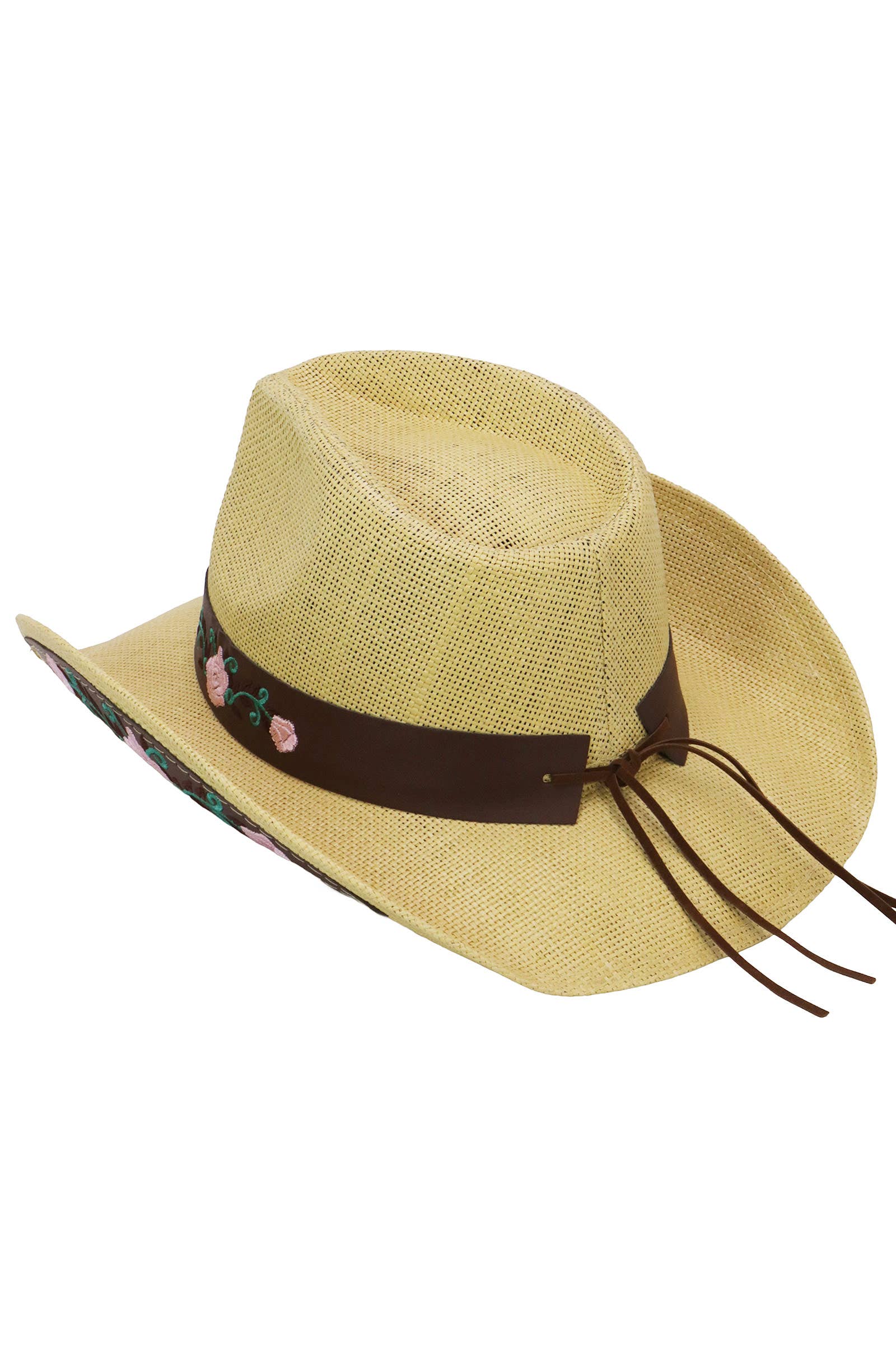 Cap Zone - Wholesale Cowboy Hat - Women's - Pink Rose Concho Belt Embroidered Cowgirl Hat6