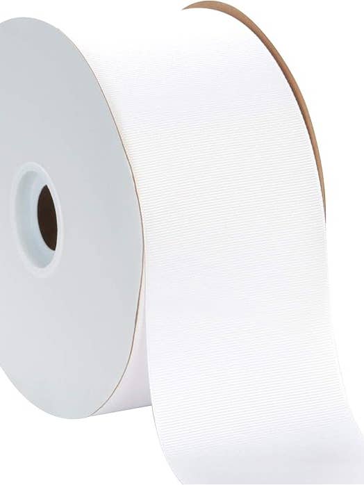 Grosgrain White 3" x 50 Yards for wholesale by Berwick Offray Ribbon