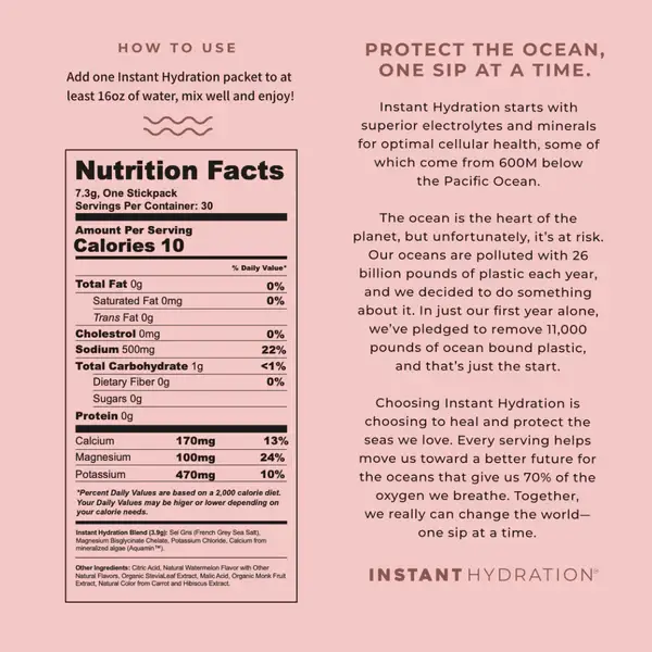 Instant Hydration - Wholesale Powdered Health Drink - Premium Electrolyte Drink Mix: Watermelon1