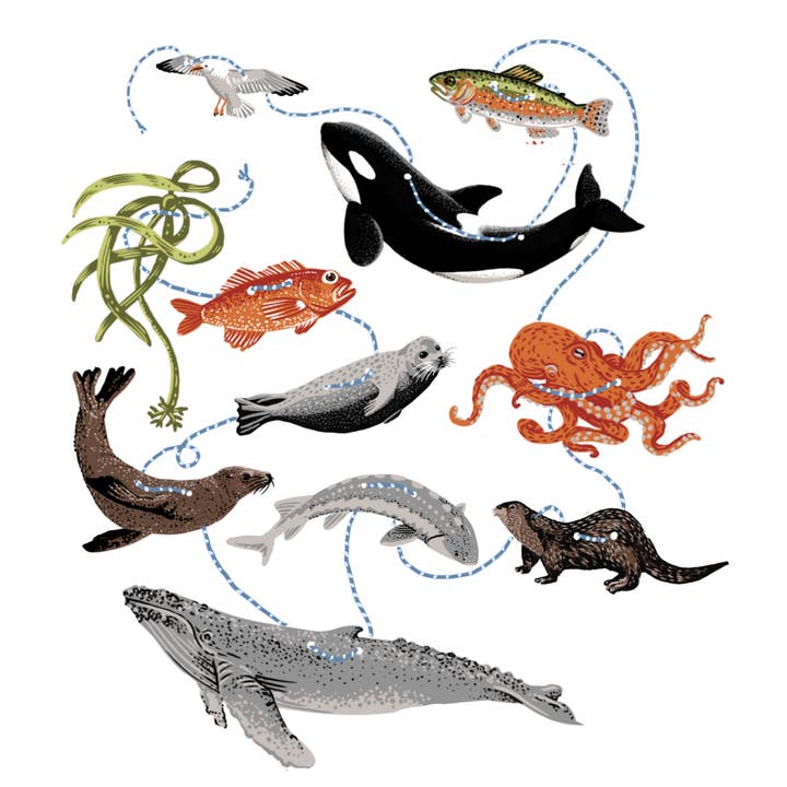 Hissing Mink - Wholesale Bunting/Garland - Salish Sea Paper Garland1