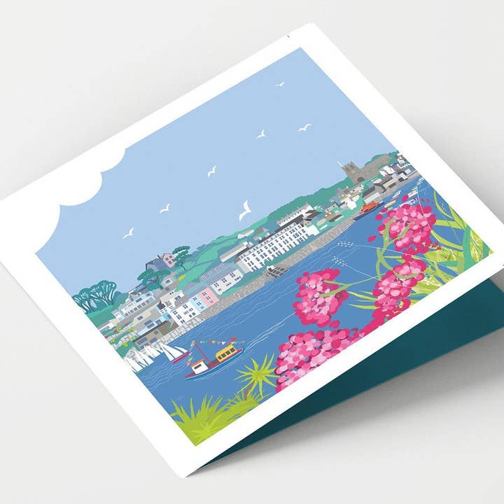 Salcombe Devon Karte für den Großhandel von Betty Boyns Designs