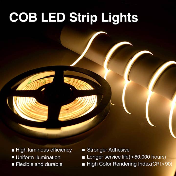 ENER-J – wholesale String lights – 5 meters, 12V COB LED Strip Lights 4000K