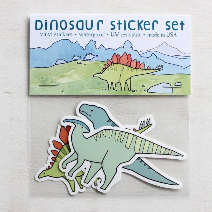Juego de pegatinas dinosaurio para venta al por mayor de Studio Tuesday